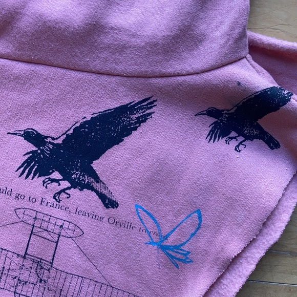 Dear Pony Pink Hoodie with Cut Off Sleeves Shirt - Picture 12 of 12